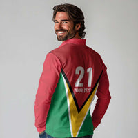 Custom Guyana Champions Reloaded 2025 Long Sleeve Polo Shirt Caribbean Cricket Supporter Amazon Warriors - Wonder Print Shop