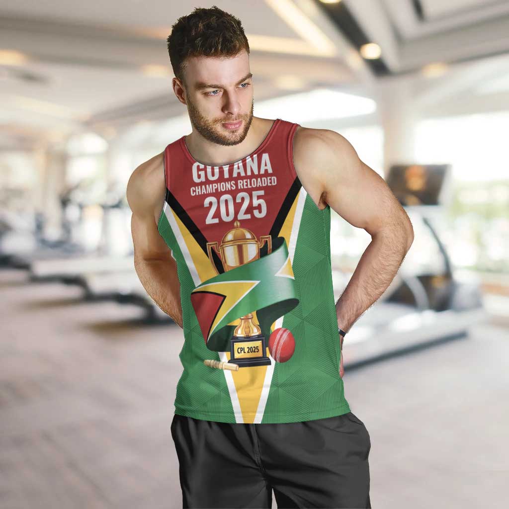 Custom Guyana Champions Reloaded 2025 Men Tank Top Caribbean Cricket Supporter Amazon Warriors - Wonder Print Shop