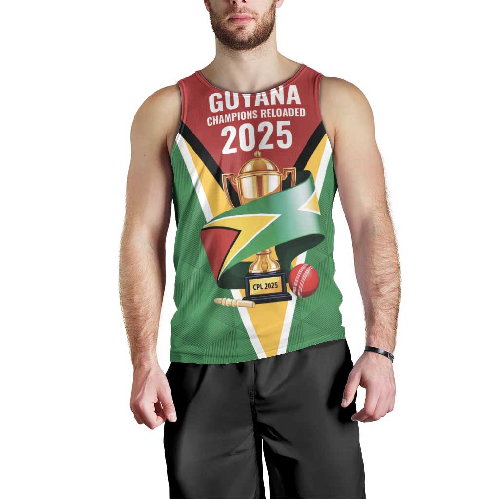 Custom Guyana Champions Reloaded 2025 Men Tank Top Caribbean Cricket Supporter Amazon Warriors - Wonder Print Shop