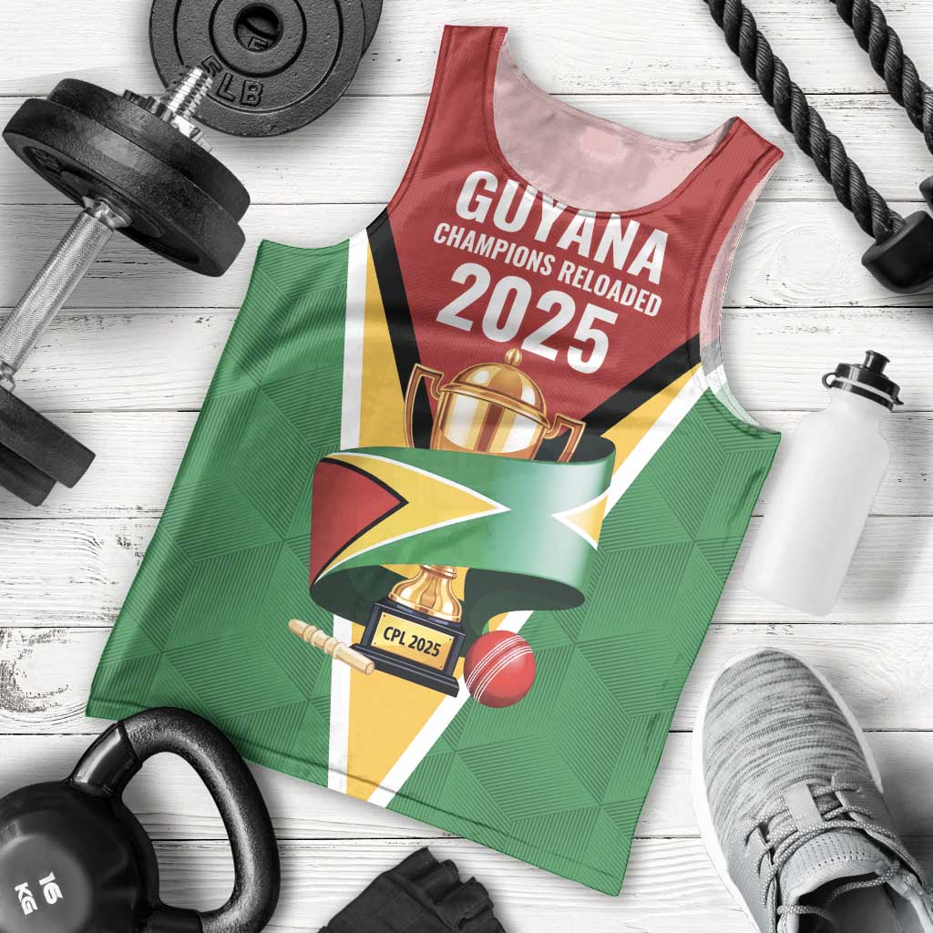 Custom Guyana Champions Reloaded 2025 Men Tank Top Caribbean Cricket Supporter Amazon Warriors - Wonder Print Shop