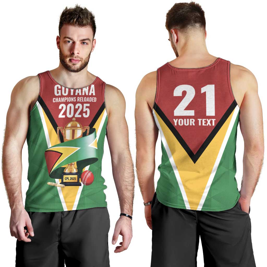 Custom Guyana Champions Reloaded 2025 Men Tank Top Caribbean Cricket Supporter Amazon Warriors - Wonder Print Shop