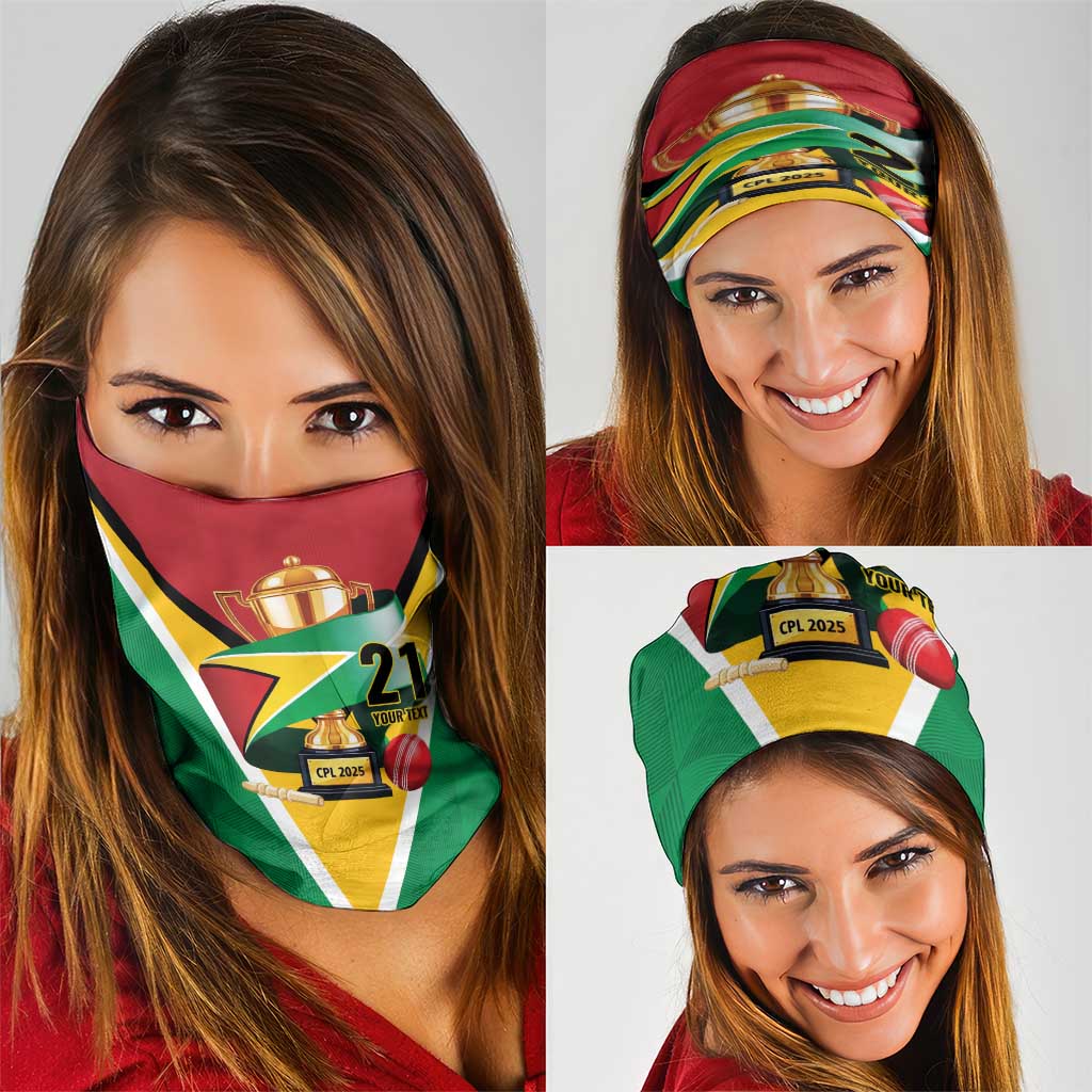 Custom Guyana Champions Reloaded 2025 Neck Gaiter Caribbean Cricket Supporter Amazon Warriors - Wonder Print Shop