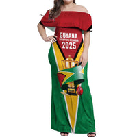 Custom Guyana Champions Reloaded 2025 Off Shoulder Maxi Dress Caribbean Cricket Supporter Amazon Warriors - Wonder Print Shop
