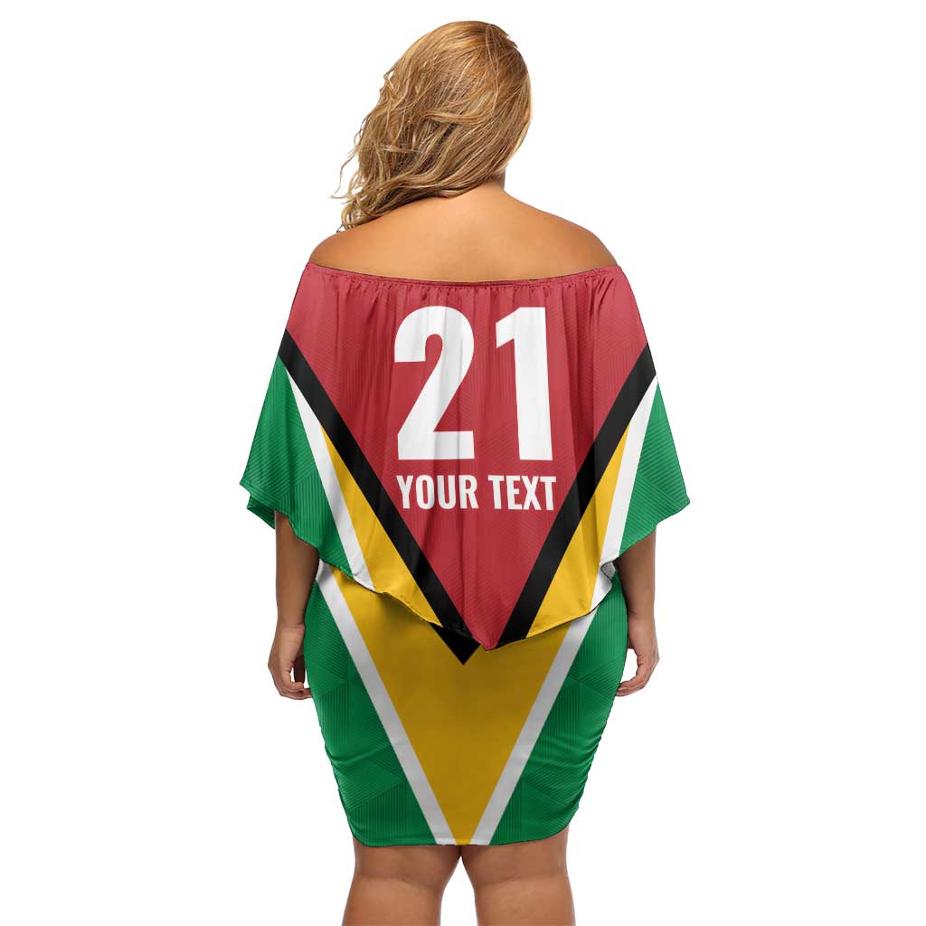 Custom Guyana Champions Reloaded 2025 Off Shoulder Short Dress Caribbean Cricket Supporter Amazon Warriors - Wonder Print Shop