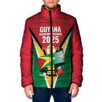 Custom Guyana Champions Reloaded 2025 Padded Jacket Caribbean Cricket Supporter Amazon Warriors - Wonder Print Shop