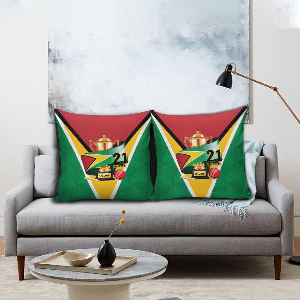 Custom Guyana Champions Reloaded 2025 Pillow Cover Caribbean Cricket Supporter Amazon Warriors - Wonder Print Shop