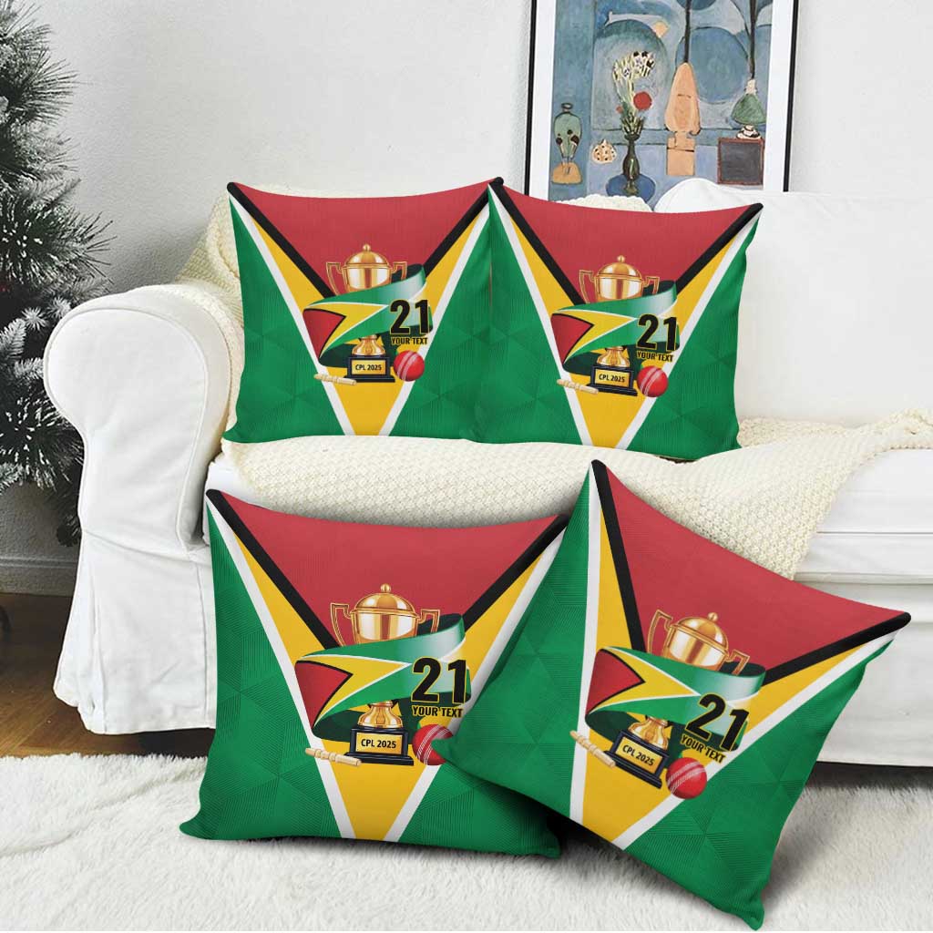 Custom Guyana Champions Reloaded 2025 Pillow Cover Caribbean Cricket Supporter Amazon Warriors - Wonder Print Shop