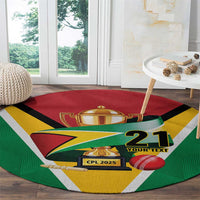 Custom Guyana Champions Reloaded 2025 Round Carpet Caribbean Cricket Supporter Amazon Warriors - Wonder Print Shop