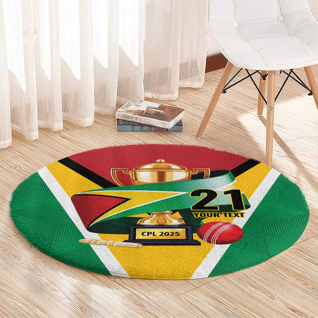 Custom Guyana Champions Reloaded 2025 Round Carpet Caribbean Cricket Supporter Amazon Warriors - Wonder Print Shop
