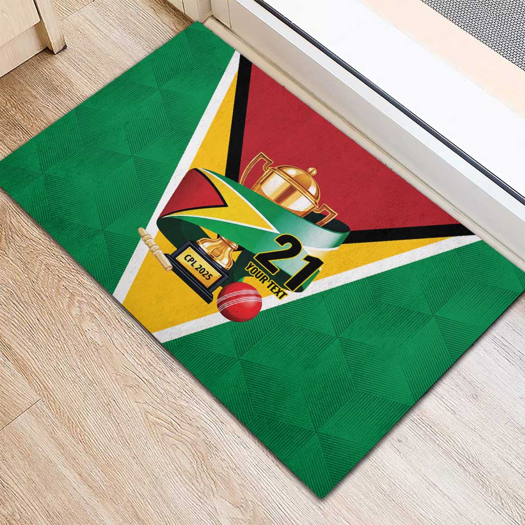 Custom Guyana Champions Reloaded 2025 Rubber Doormat Caribbean Cricket Supporter Amazon Warriors - Wonder Print Shop