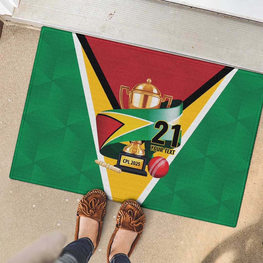 Custom Guyana Champions Reloaded 2025 Rubber Doormat Caribbean Cricket Supporter Amazon Warriors - Wonder Print Shop