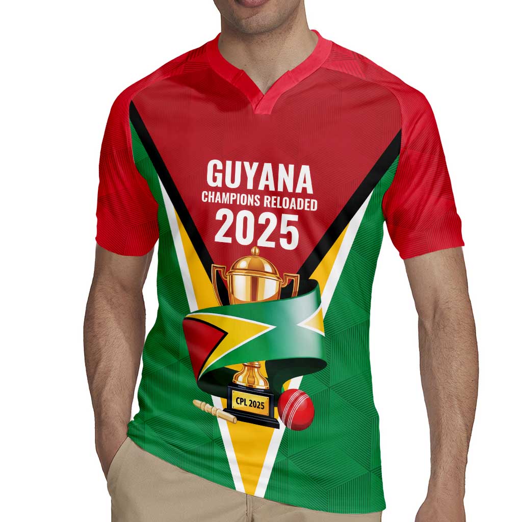 Custom Guyana Champions Reloaded 2025 Rugby Jersey Caribbean Cricket Supporter Amazon Warriors - Wonder Print Shop