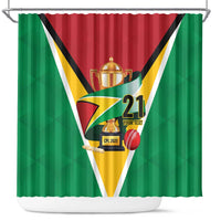 Custom Guyana Champions Reloaded 2025 Shower Curtain Caribbean Cricket Supporter Amazon Warriors - Wonder Print Shop