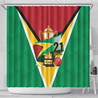 Custom Guyana Champions Reloaded 2025 Shower Curtain Caribbean Cricket Supporter Amazon Warriors - Wonder Print Shop