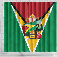 Custom Guyana Champions Reloaded 2025 Shower Curtain Caribbean Cricket Supporter Amazon Warriors - Wonder Print Shop