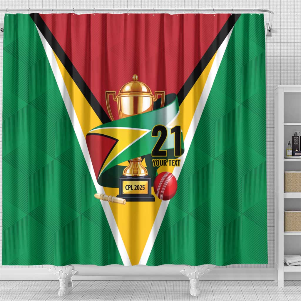 Custom Guyana Champions Reloaded 2025 Shower Curtain Caribbean Cricket Supporter Amazon Warriors - Wonder Print Shop
