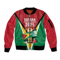 Custom Guyana Champions Reloaded 2025 Sleeve Zip Bomber Jacket Caribbean Cricket Supporter Amazon Warriors - Wonder Print Shop