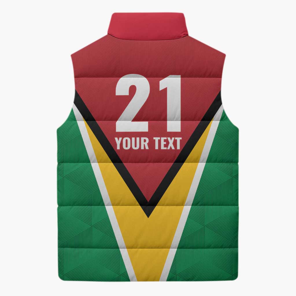 Custom Guyana Champions Reloaded 2025 Sleeveless Puffer Jacket Caribbean Cricket Supporter Amazon Warriors - Wonder Print Shop