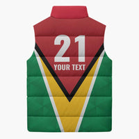 Custom Guyana Champions Reloaded 2025 Sleeveless Puffer Jacket Caribbean Cricket Supporter Amazon Warriors - Wonder Print Shop