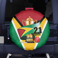 Custom Guyana Champions Reloaded 2025 Spare Tire Cover Caribbean Cricket Supporter Amazon Warriors - Wonder Print Shop