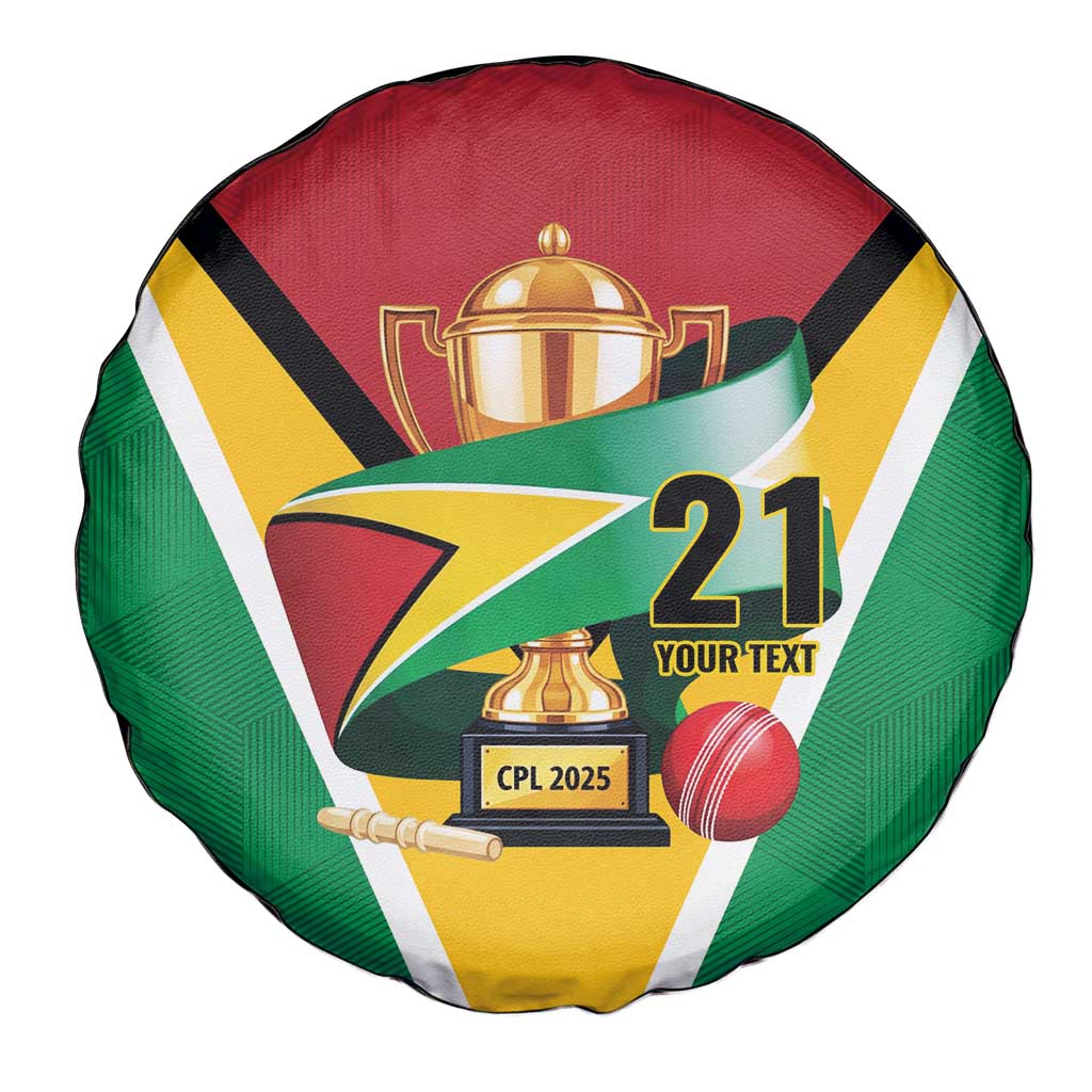 Custom Guyana Champions Reloaded 2025 Spare Tire Cover Caribbean Cricket Supporter Amazon Warriors - Wonder Print Shop