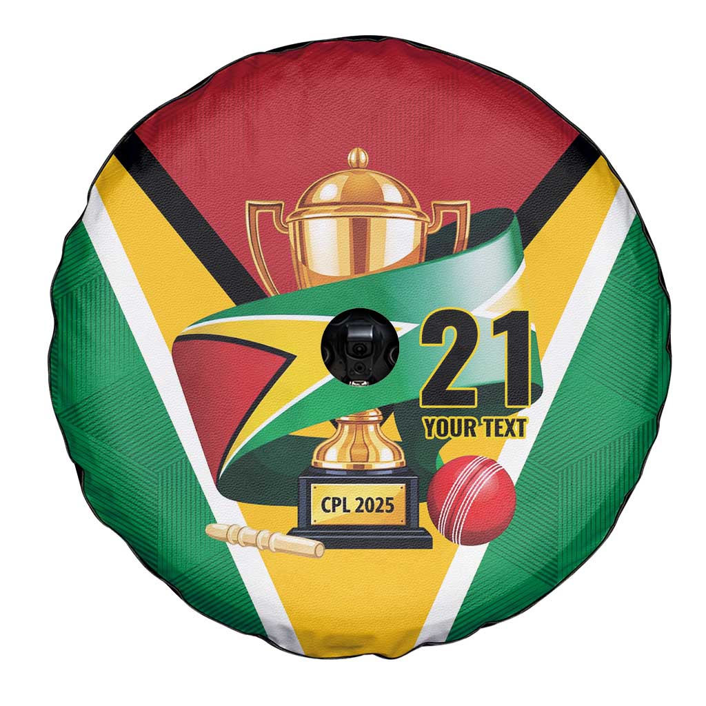 Custom Guyana Champions Reloaded 2025 Spare Tire Cover Caribbean Cricket Supporter Amazon Warriors - Wonder Print Shop