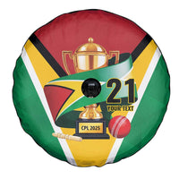 Custom Guyana Champions Reloaded 2025 Spare Tire Cover Caribbean Cricket Supporter Amazon Warriors - Wonder Print Shop