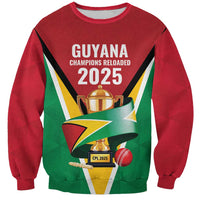 Custom Guyana Champions Reloaded 2025 Sweatshirt Caribbean Cricket Supporter Amazon Warriors - Wonder Print Shop