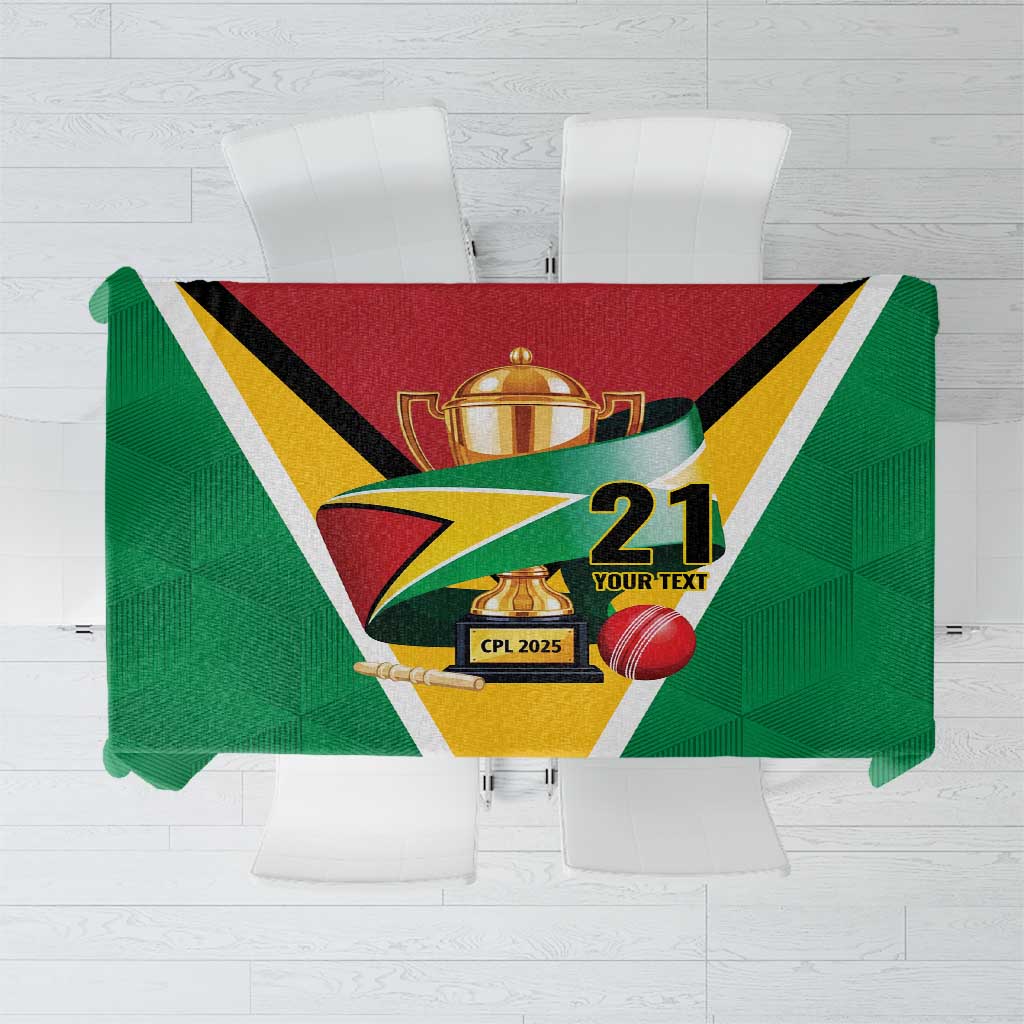 Custom Guyana Champions Reloaded 2025 Tablecloth Caribbean Cricket Supporter Amazon Warriors - Wonder Print Shop