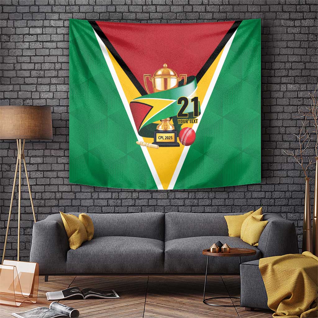 Custom Guyana Champions Reloaded 2025 Tapestry Caribbean Cricket Supporter Amazon Warriors - Wonder Print Shop