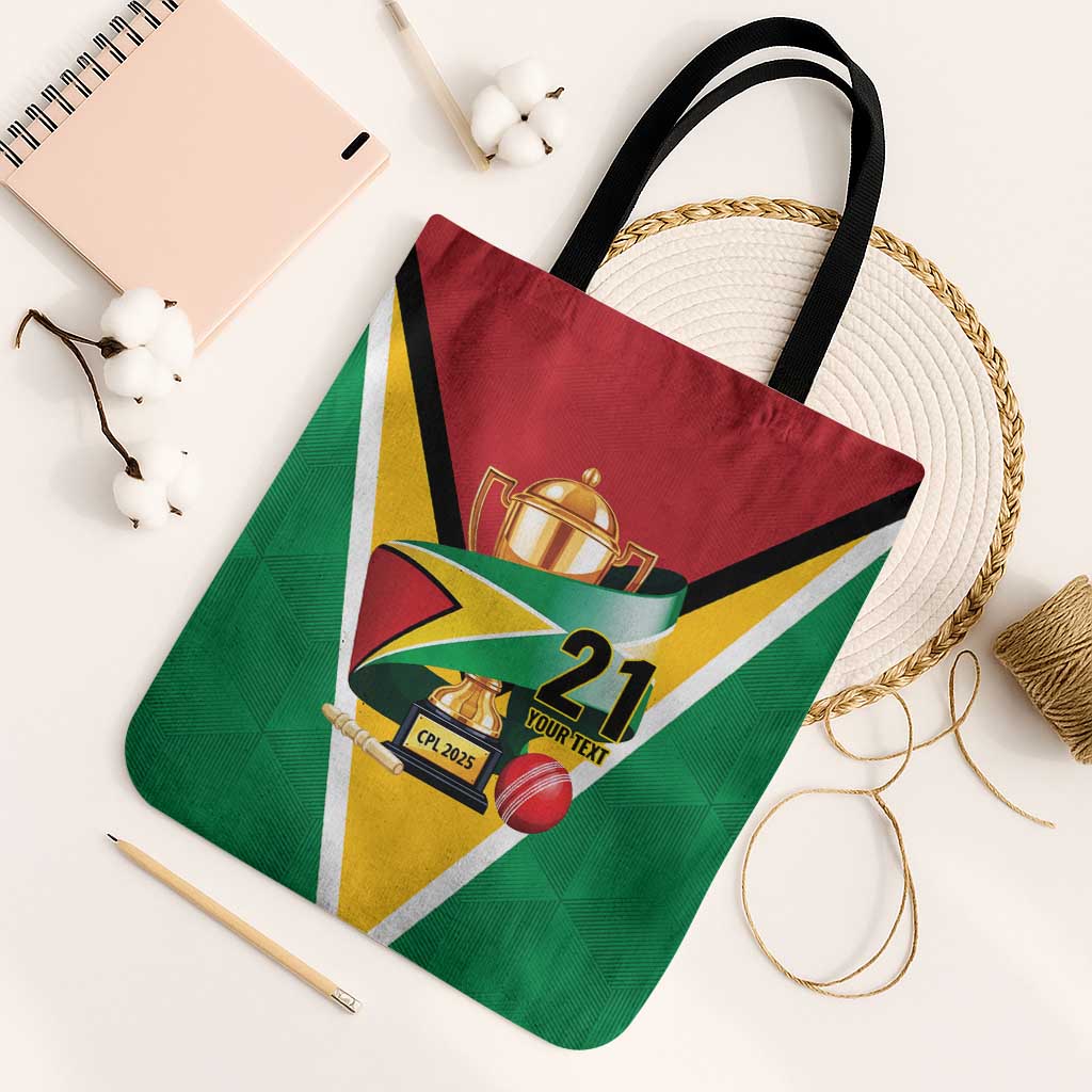 Custom Guyana Champions Reloaded 2025 Tote Bag Caribbean Cricket Supporter Amazon Warriors - Wonder Print Shop