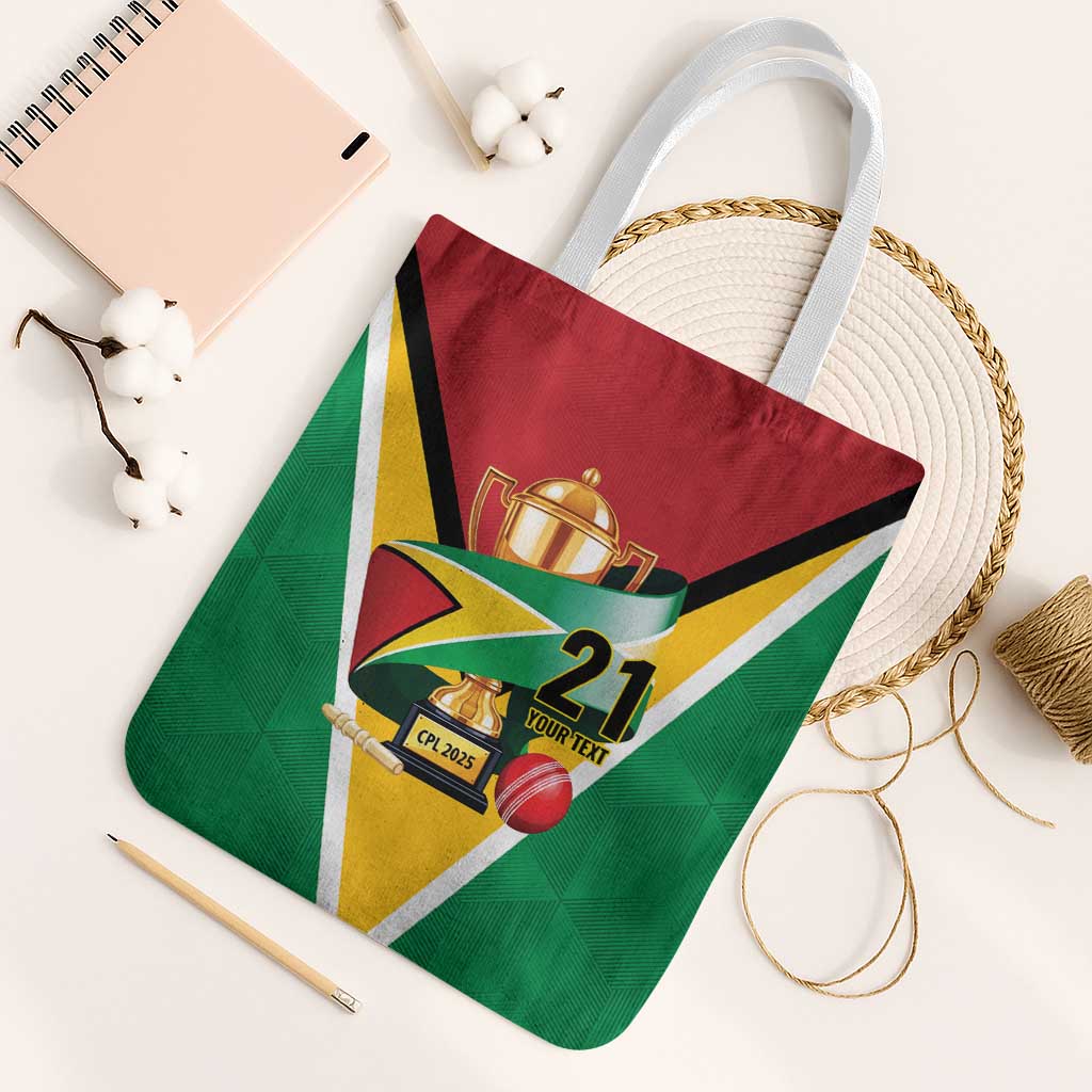 Custom Guyana Champions Reloaded 2025 Tote Bag Caribbean Cricket Supporter Amazon Warriors - Wonder Print Shop