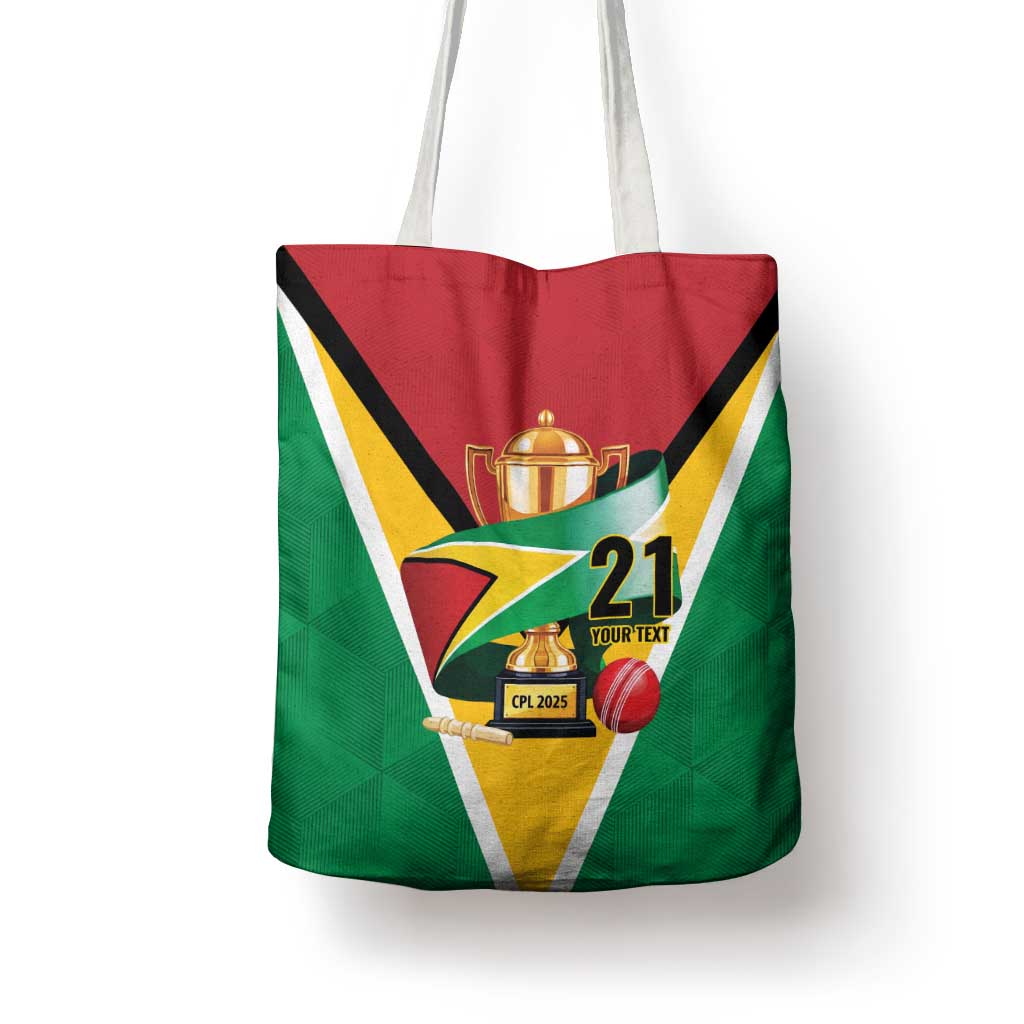 Custom Guyana Champions Reloaded 2025 Tote Bag Caribbean Cricket Supporter Amazon Warriors - Wonder Print Shop