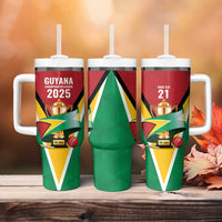 Custom Guyana Champions Reloaded 2025 Tumbler With Handle Caribbean Cricket Supporter Amazon Warriors - Wonder Print Shop