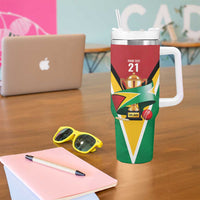 Custom Guyana Champions Reloaded 2025 Tumbler With Handle Caribbean Cricket Supporter Amazon Warriors - Wonder Print Shop
