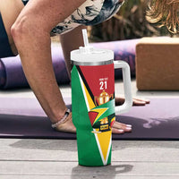 Custom Guyana Champions Reloaded 2025 Tumbler With Handle Caribbean Cricket Supporter Amazon Warriors - Wonder Print Shop