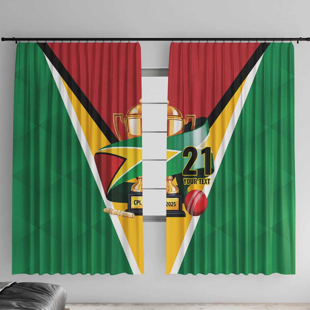 Custom Guyana Champions Reloaded 2025 Window Curtain Caribbean Cricket Supporter Amazon Warriors - Wonder Print Shop