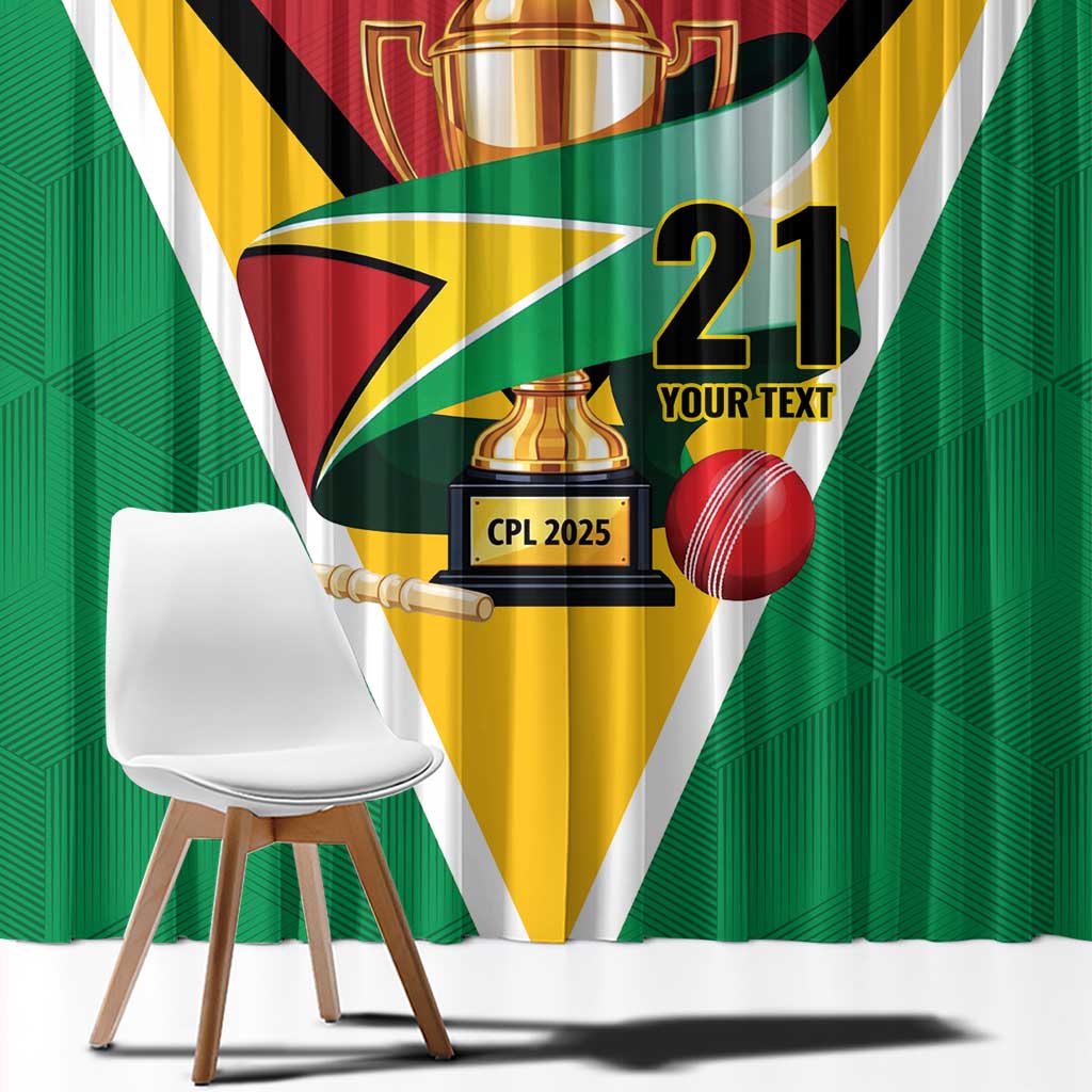 Custom Guyana Champions Reloaded 2025 Window Curtain Caribbean Cricket Supporter Amazon Warriors - Wonder Print Shop