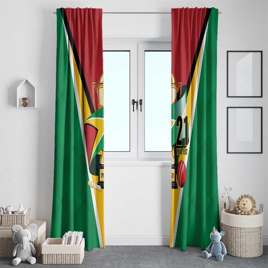 Custom Guyana Champions Reloaded 2025 Window Curtain Caribbean Cricket Supporter Amazon Warriors - Wonder Print Shop