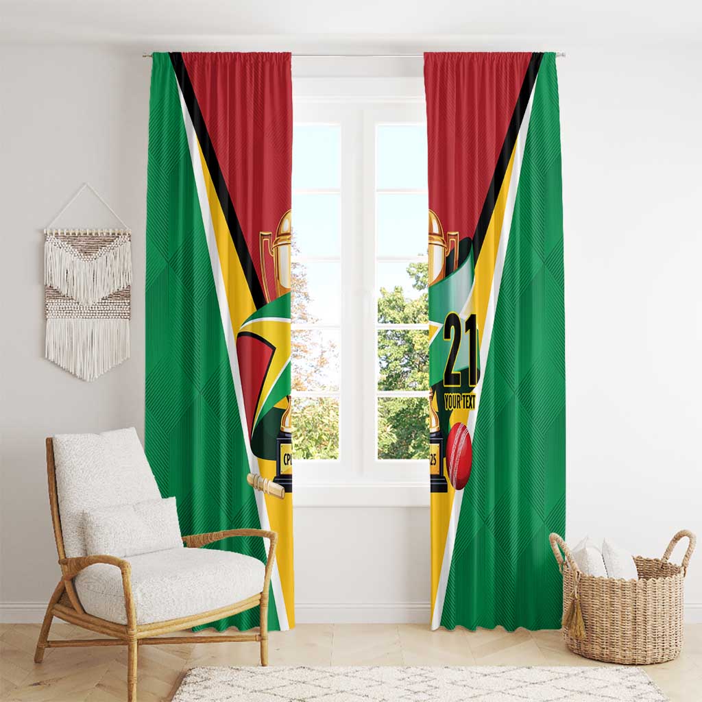 Custom Guyana Champions Reloaded 2025 Window Curtain Caribbean Cricket Supporter Amazon Warriors - Wonder Print Shop