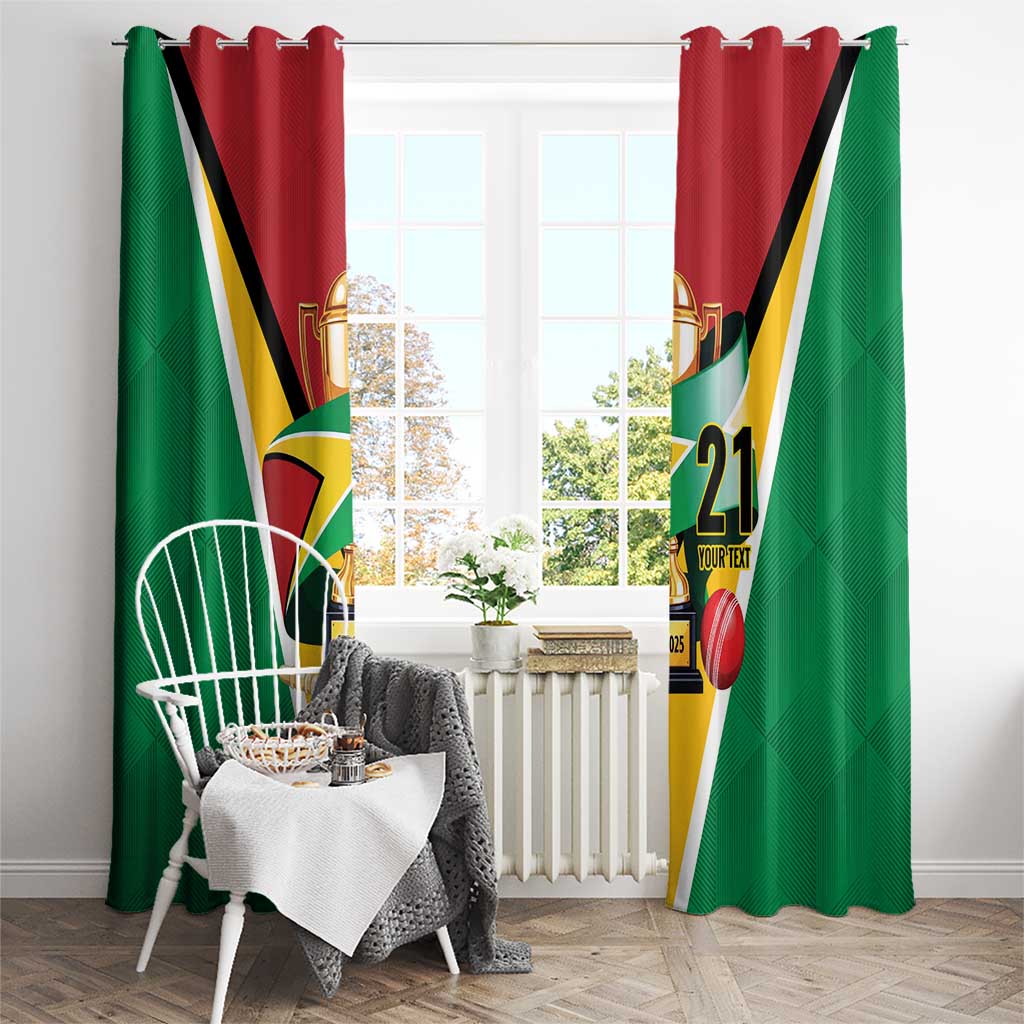 Custom Guyana Champions Reloaded 2025 Window Curtain Caribbean Cricket Supporter Amazon Warriors - Wonder Print Shop