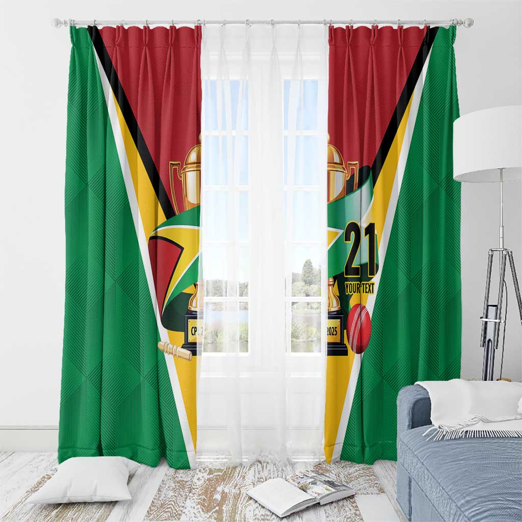 Custom Guyana Champions Reloaded 2025 Window Curtain Caribbean Cricket Supporter Amazon Warriors - Wonder Print Shop