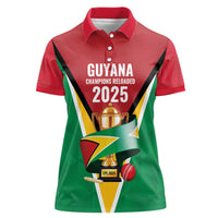 Custom Guyana Champions Reloaded 2025 Women Polo Shirt Caribbean Cricket Supporter Amazon Warriors - Wonder Print Shop