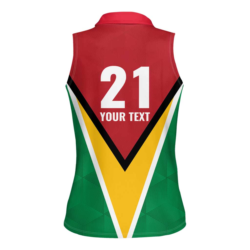 Custom Guyana Champions Reloaded 2025 Women Sleeveless Polo Shirt Caribbean Cricket Supporter Amazon Warriors - Wonder Print Shop