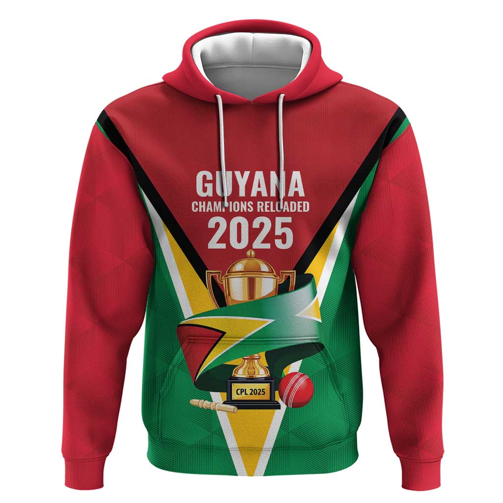 Custom Guyana Champions Reloaded 2025 Zip Hoodie Caribbean Cricket Supporter Amazon Warriors - Wonder Print Shop
