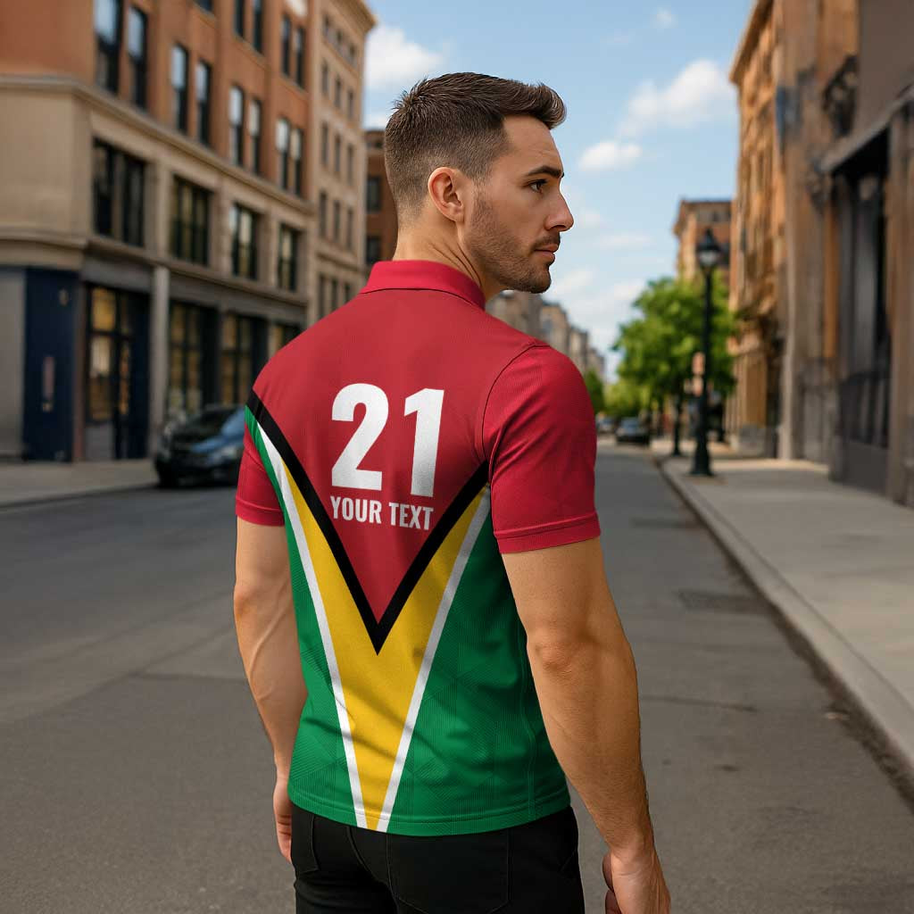 Custom Guyana Champions Reloaded 2025 Zipper Polo Shirt Caribbean Cricket Supporter Amazon Warriors - Wonder Print Shop