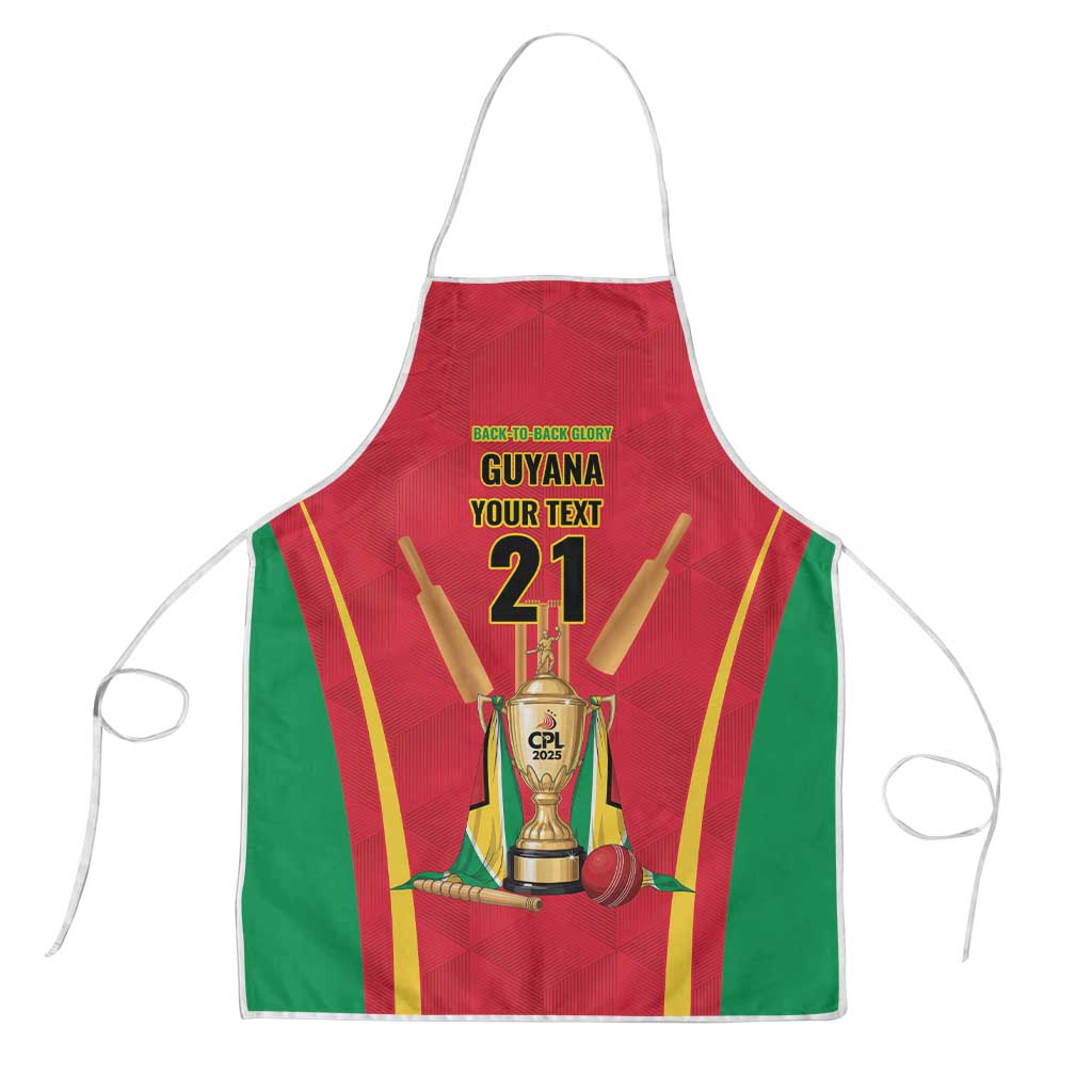 Custom Guyana Victory Run 2025 Apron Caribbean Cricket Supporter Amazon Warriors - Wonder Print Shop