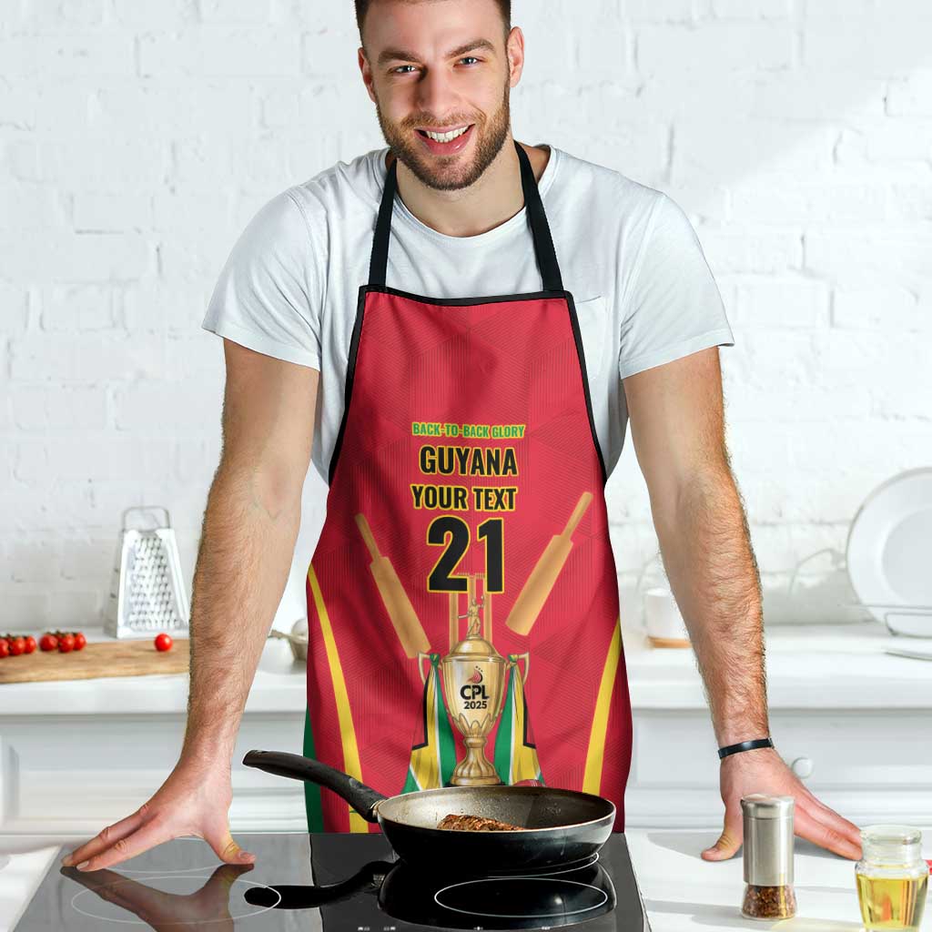 Custom Guyana Victory Run 2025 Apron Caribbean Cricket Supporter Amazon Warriors - Wonder Print Shop
