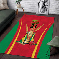 Custom Guyana Victory Run 2025 Area Rug Caribbean Cricket Supporter Amazon Warriors - Wonder Print Shop
