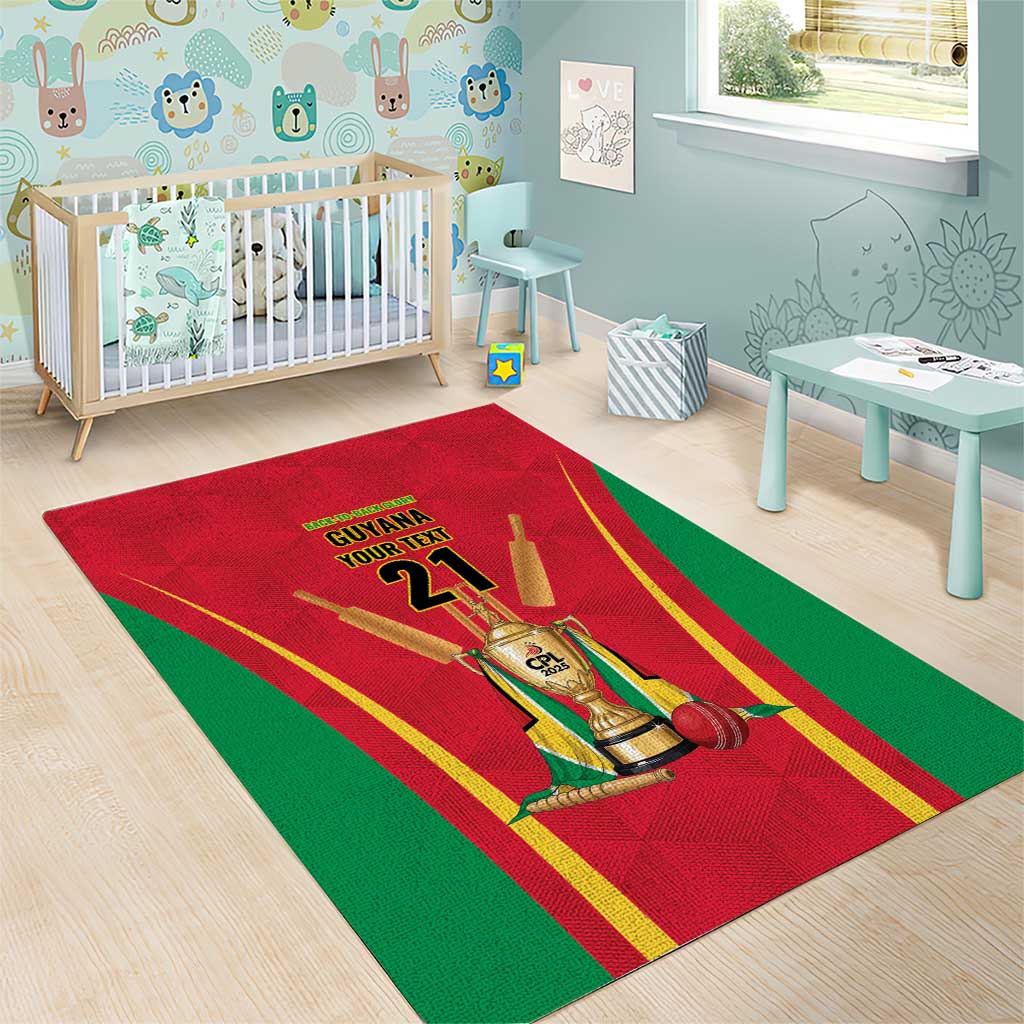 Custom Guyana Victory Run 2025 Area Rug Caribbean Cricket Supporter Amazon Warriors - Wonder Print Shop